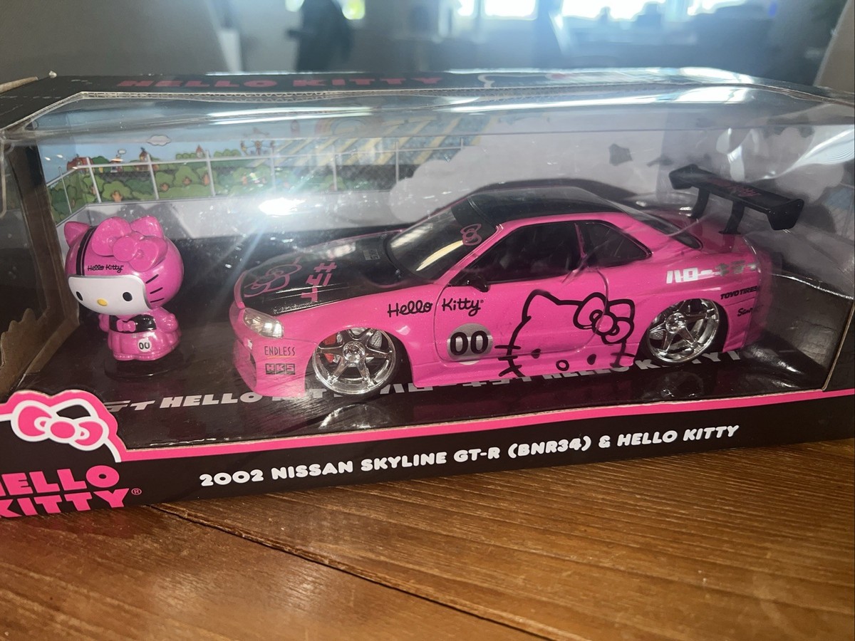 HELLO KITTY GILAPPLE フィギュア Jada Toys 1/24 2002 Nissan Skyline GT-R (BNR34) with Hello