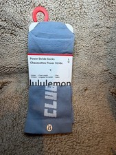 Lululemon Power Stride Chaussettes Sock LARGE Crew Length NEW