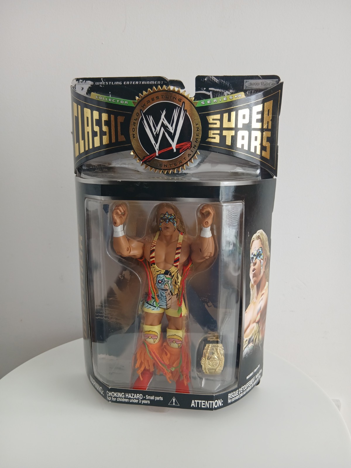 WWE Wrestling Figure Classic Superstars Ultimate Warrior #14 Boxed New Jakks