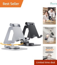 2-Pack Adjustable Phone Stand Aluminum Foldable Desktop Holder Swivel