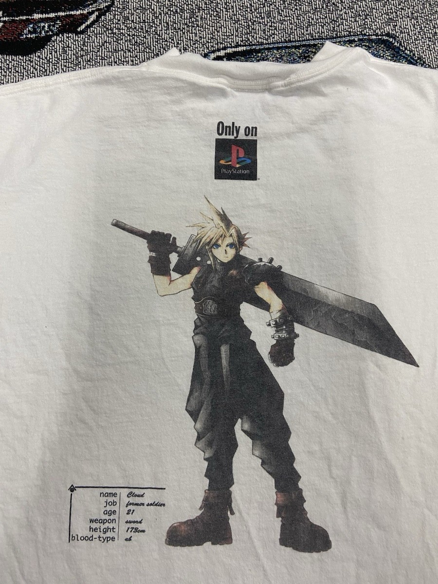 Vintage 90s Final Fantasy VII T-Shirt Cloud Squaresoft Vintage 90s Final Fantasy VII T-Shirt Cloud Squaresoft