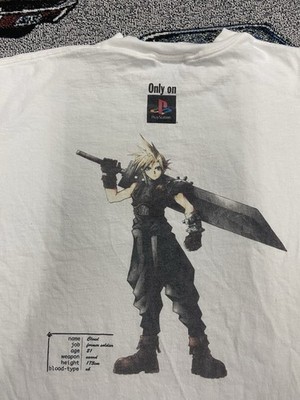 Vintage 90s Final Fantasy VII T-Shirt Cloud Squaresoft PlayStation