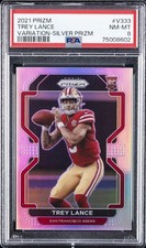 2021 PANINI PRIZM VARIATION-SILVER PRIZM #V333 TREY LANCE PSA 8