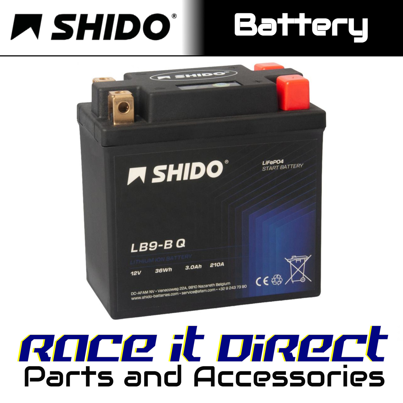 Battery for VESPA ET4 125 Leader 1999-2005 SHIDO