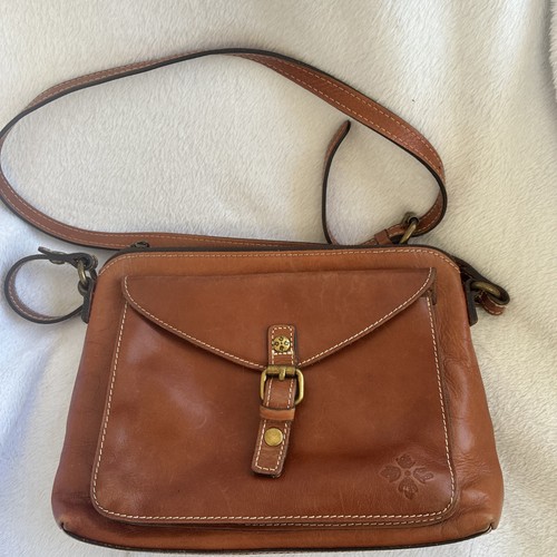 Patricia Nash Avellino Crossbody Organizer - Heritage Leather Color tan Preowned