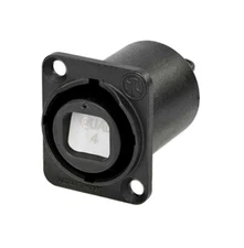 Neutrik NO4FDW-A Fiber Optic Connector - Black - Opticalcon Quad