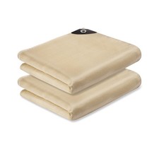 2 Pack Welding Blanket 4x6 ft - Heavy Duty Fiberglass Heat Resistant Fabric, ...