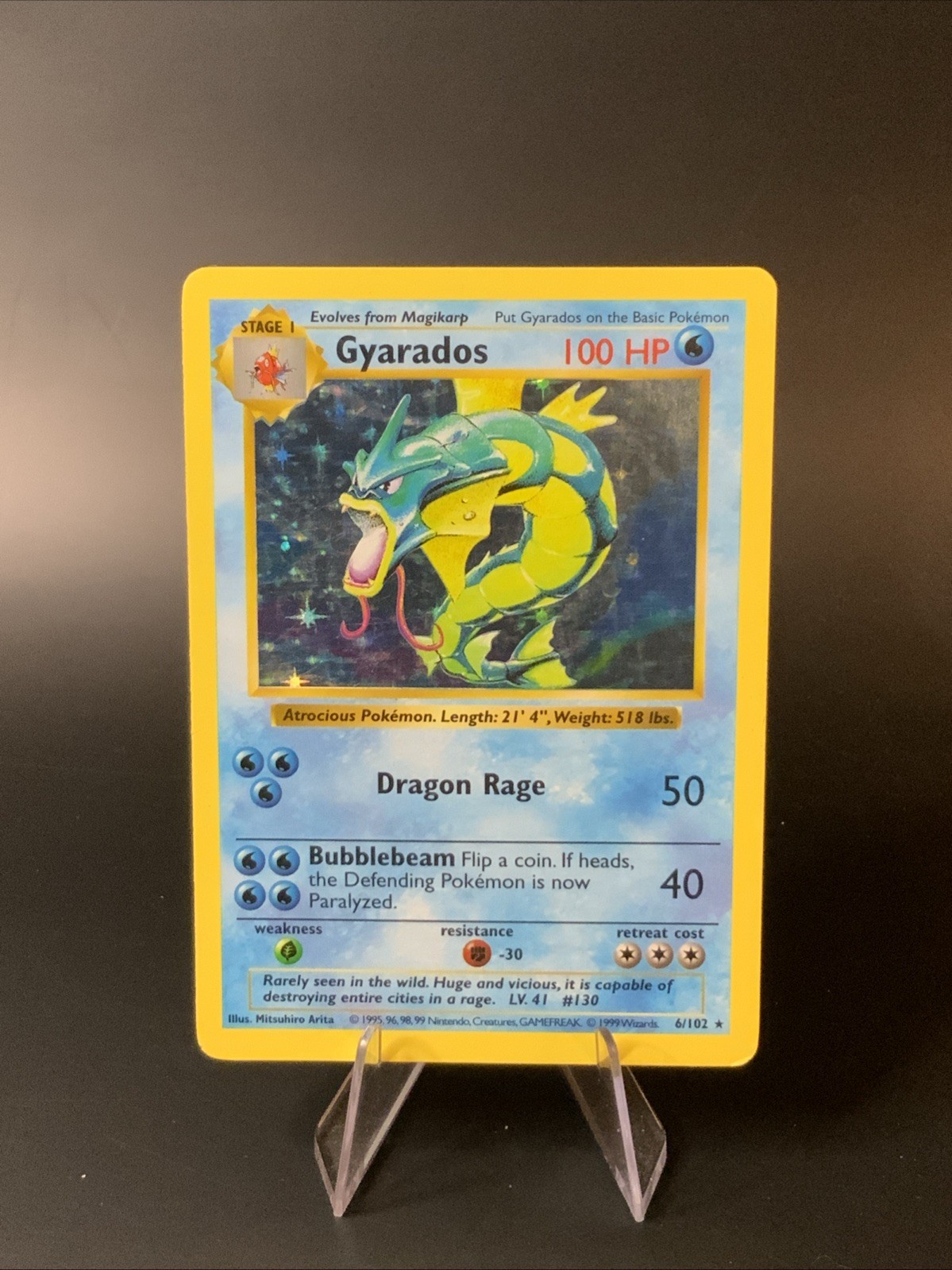 Gyarados 1999 Pokemon Game #6 Shadowless Holo Price Guide - Sports