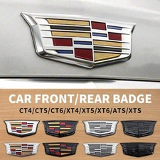 Abs Car Front Grille Rear Trunk Logo Emblem Sticker For Cadillac Ct4 Ct5 Ct6 Xt4