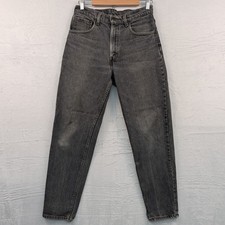 VTG Levi's 550 Jeans Men's 32x32 Black Faded Relaxed Tapered High Rise USA 90s