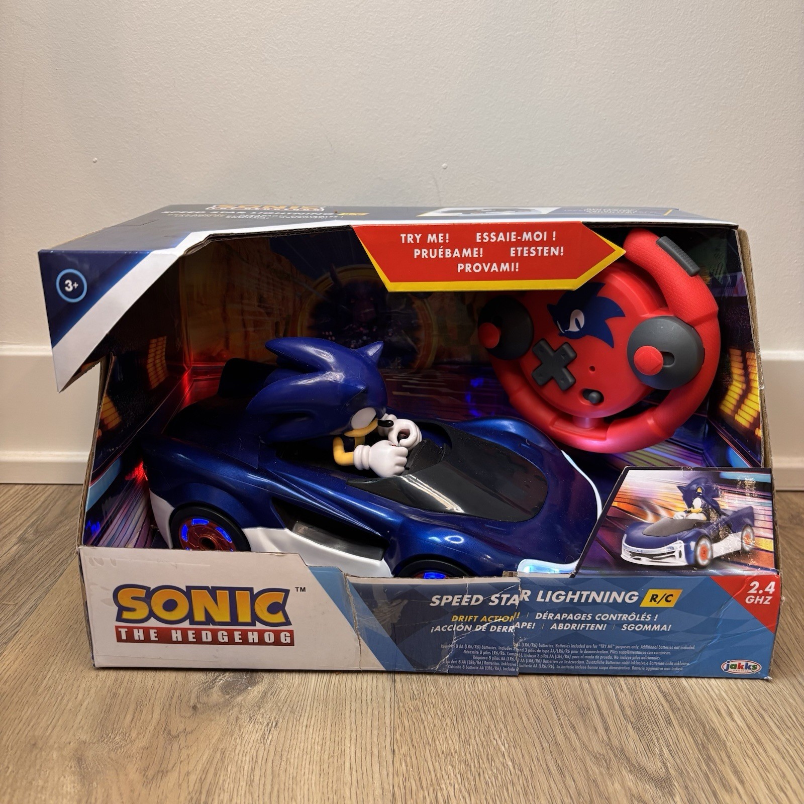 Jakks NIB Sonic The Hedgehog Sega Speed Star Lightning R/C R