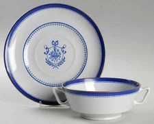 Spode Newburyport Blue  Cream Soup & Saucer 2344790