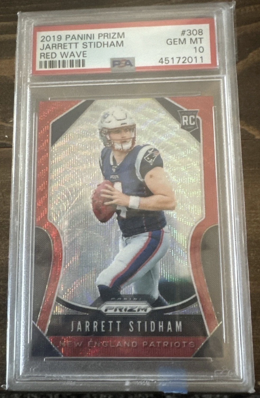 2019 JARRETT STIDHAM PANINI PRIZM RED WAVE RC ROOKIE /149 PSA 10 GEM MINT POP 27