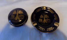 Limoges France Porcelain    Trinket Dish . Dish / Tray    Cobalt Blue