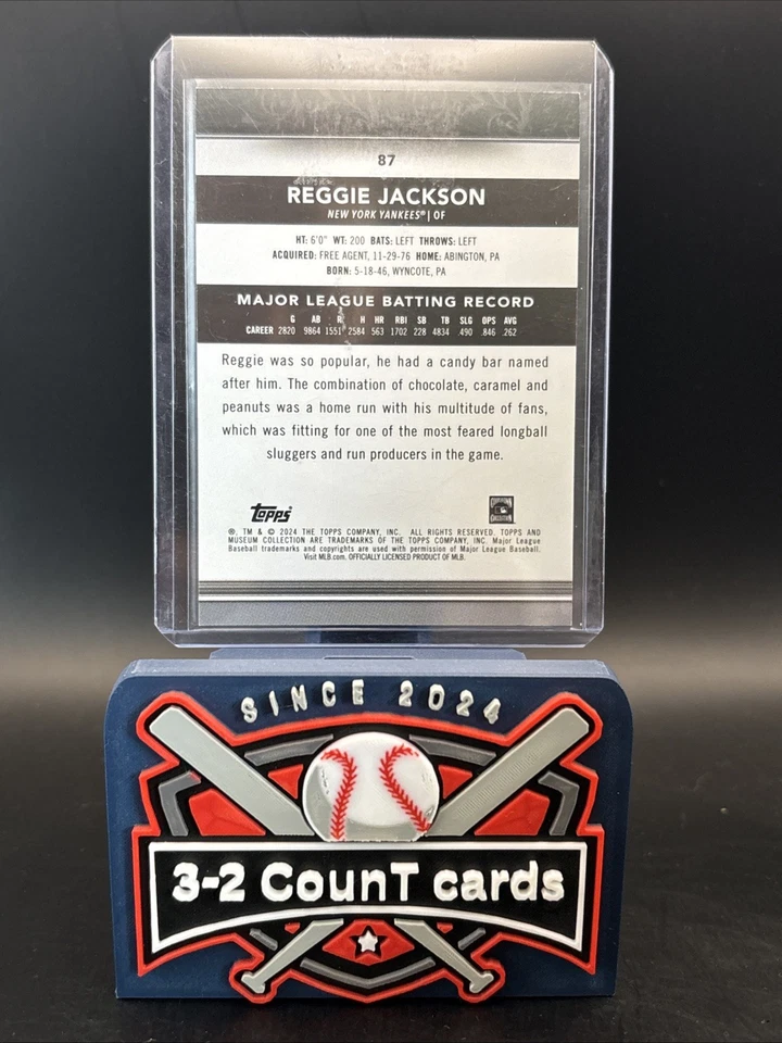 2024 Topps Museum Collection - Reggie Jackson #87 Ruby /50 - Image 2 of 2