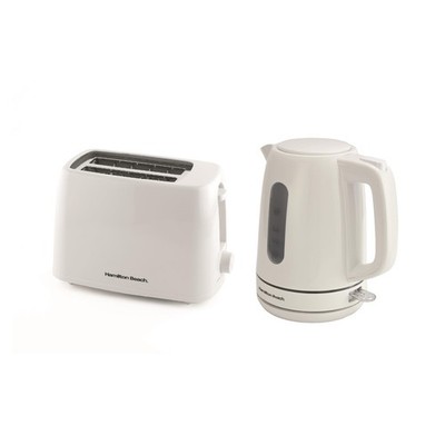 Wasserkocher & Toaster Set, 1L Essential Collection by Hamilton Beach, weiß