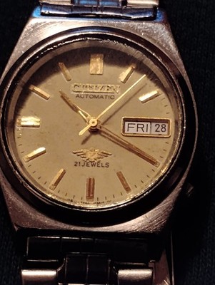 Citizens automatic calendar 21 jewel with original band
