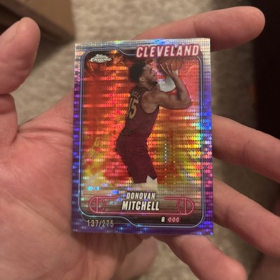 DONOVAN MITCHELL TOPPS CHROME PURPLE PARALLEL 137/275 CLEVELAND CAVS