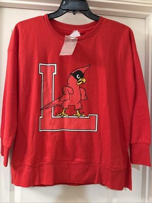 #ad Louisville Cardinals Womens Medium Gameday Couture Retro Logo Sweater NWT $16.98