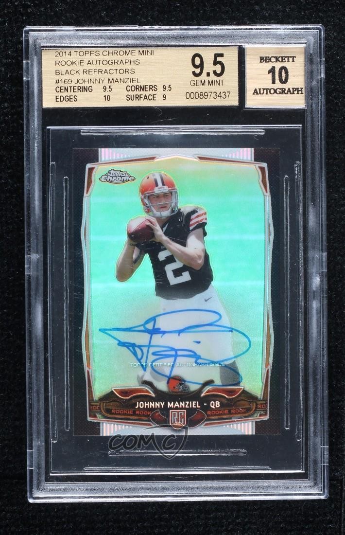 2014 Topps Chrome Mini Black Refractor Rookie 11/25 Johnny Manziel Auto RC 1s6