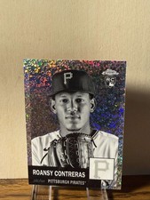 2022 Topps Chrome Platinum Roansy Contreras RC Black & White Mini Diamond #95