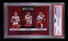 Patrick Mahomes II / Travis Kelce / Xavier Worthy RC 2024 #63/75 (PSA 9) Panini