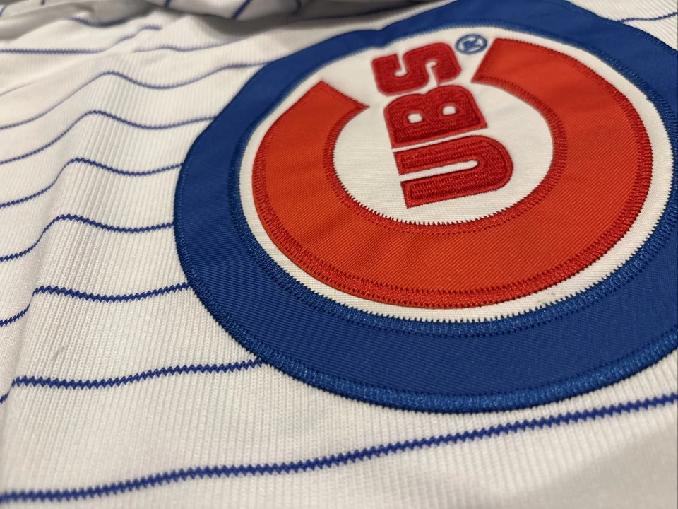 Camiseta Ryne Sandberg Chicago Cubs para hombre XL NUEVA CON ETIQUETAS 1987 Home blanca retro a rayas Foto 3 de 4