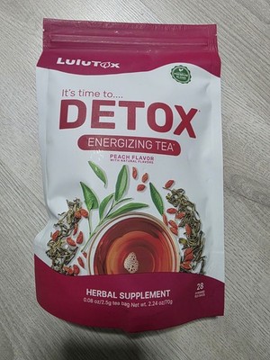 Lulutox Detox Tee, Pfirsich   Geschmack, zum Abnehmen , 28 Teebeutel 