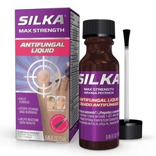 SILKA Max Strength Antifungal Liquid for Toenail Health with Brush, 0.45 Fl Oz