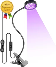 USB Black Light Lamp  5V 5W 395Nm UV Led Blacklight with Gooseneck and Clamp
