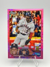 Jeremy Pena 2023 Topps Chrome Pink Logofractor /199 #113 Rookie Cup Astros