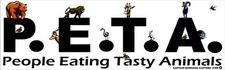 PETA People Eating Tasty Animals Sticker Funny Twist on Animal Rights 2-pack 024