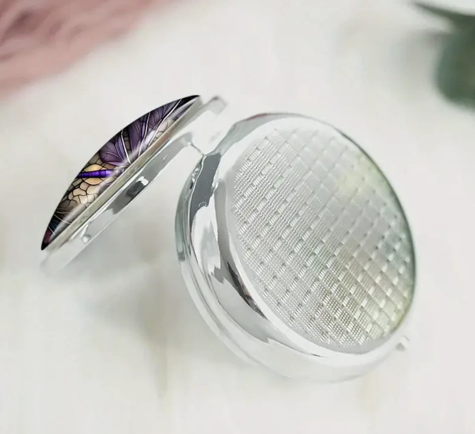 💜🪻 Metal Purple Dragonfly Pill Box | Meds • Vitamins • Herb Organizer 🐉✨ - Image 4 of 4