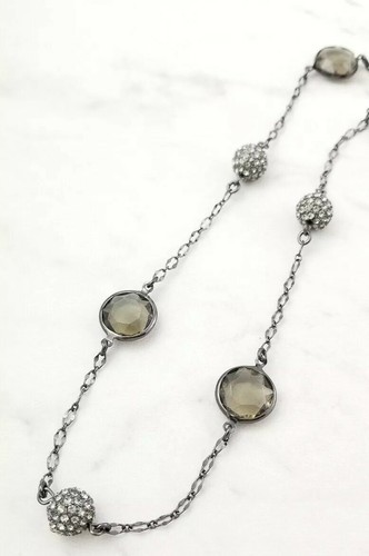 "Collar Lia Sophia ""Jody"" Tono Hematita con Cristales Cortados 40-43" - Imagen 2 de 5