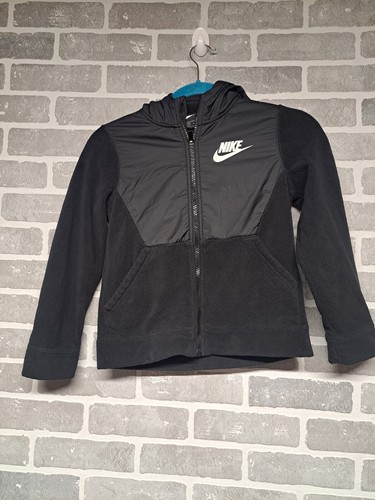 Nike Kids Black Full Zip Fleece Hoodie Jacket Outdoor Size Small - Picture 3 of 12