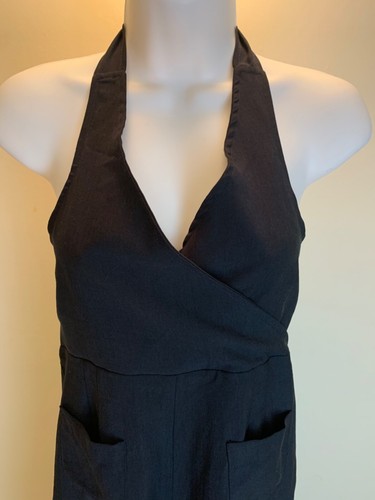ZARA GIRL OVERALLS WITH SIDE BOW Sleeveless Cotton NAVY BLUE 13 years #C96C - Picture 3 of 4