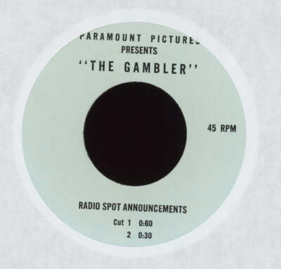 The Gambler Radio Spot Announcements - Single Sided Funky Movie Promo 7''