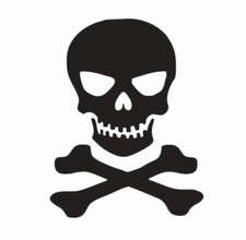 F95 S-Huge Skull Crossbones Vinyl Sticker Decal iMac PC Wall Laptop Van Car Taxi
