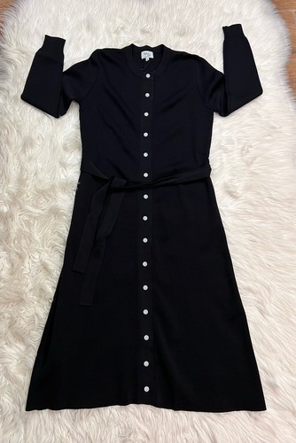 YAL New York Damen Midi A Linie Pullover Kleid Bindeband Taille A-Linie Silhouette Größe M - Bild 6 von 12