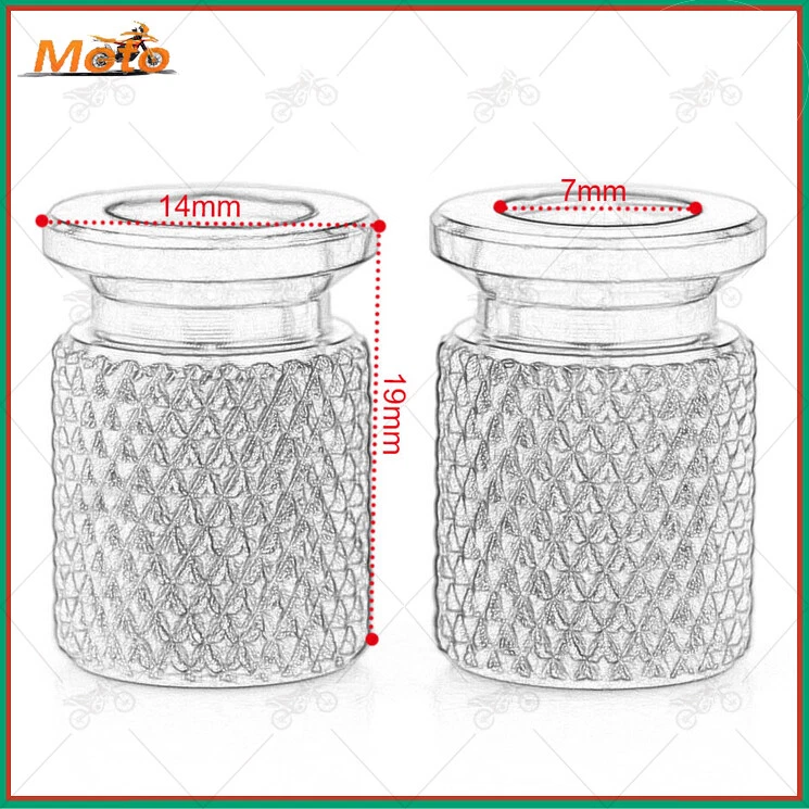 For Kawasaki Ninja 250 300 400 650/R ZX14R Motorcycle Parts Tire Valve Stem Cap - Image 2 of 3