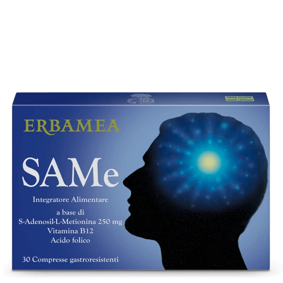 Same Integratore Alimentare con SAMe Acido Folico e Vitamina B12 30 Compresse - ERBAMEA - Immagine 2