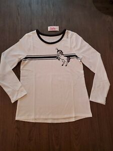 *NEW* JUSTICE GIRLS SIZE 8 10 GLITTER UNICORN TRAINER LONG SLEEVE TOP TEE