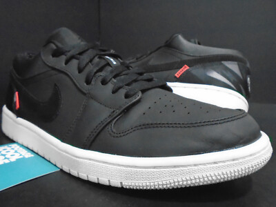 NIKE AIR JORDAN 1 RETRO LOW PSG PARIS SAINT-GERMAIN BLACK WHITE CK0687-001 10.5