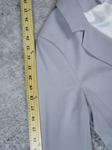 H&M Blazer Womens Small Gray Solid Long Sleeve Business Work 2 Buttons Coat - Afbeelding 10 van 11