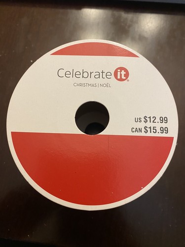 Celebrate it Christmas wired ribbon - 2.5” x 20 ft - new - 第 3/3 張圖片