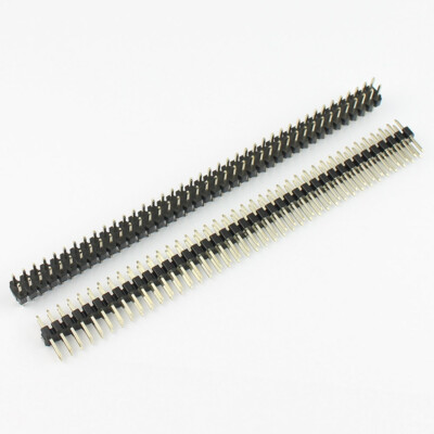 100Pcs 2mm Male 2x40 Pin Double Row Pin Header Strip