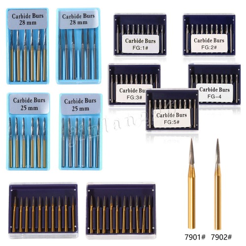 1-10 Dental Surgical Burs 25mm / Carbide Burs Friction Grip FG Round High Speed - Picture 4 of 91