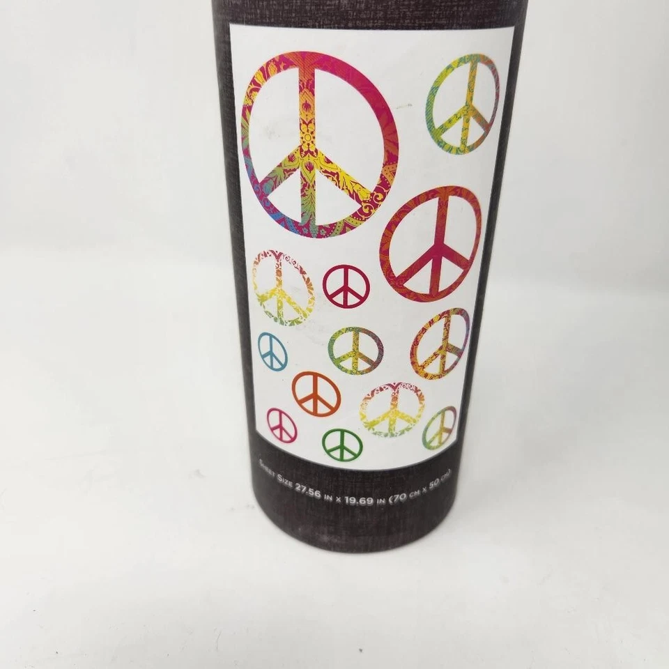 Once Apon A Wall Peace Sign Adhesive Wall Art Designer Wall Accents New  G1 - Image 2 of 3