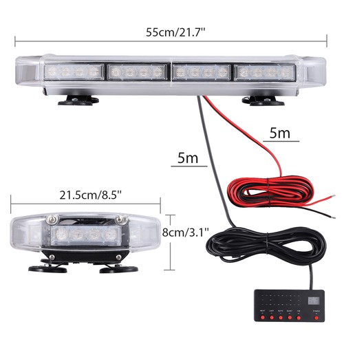40 LED Amber Emergency Warning Strobe Light Magnetic Flashing Beacon Lamp 12/24V - Picture 2 of 11