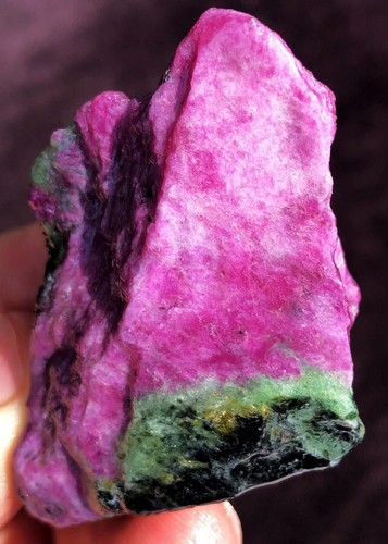 65.6g Museum!!! Natural Red Ruby in Green Zoisite Crystal Gem Specimen ie4184